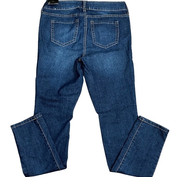 Womens Torrid 10 Regular Jeans Denim Dark Navy Blue Skinny Straight Stretch NWT - Picture 4 of 10
